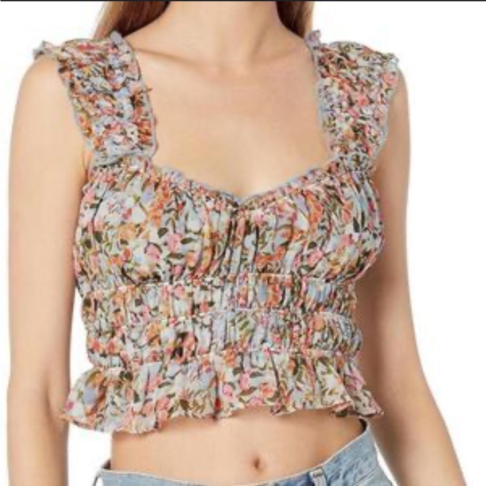 ASTR Floral Ruffle Blouse - Multicolor